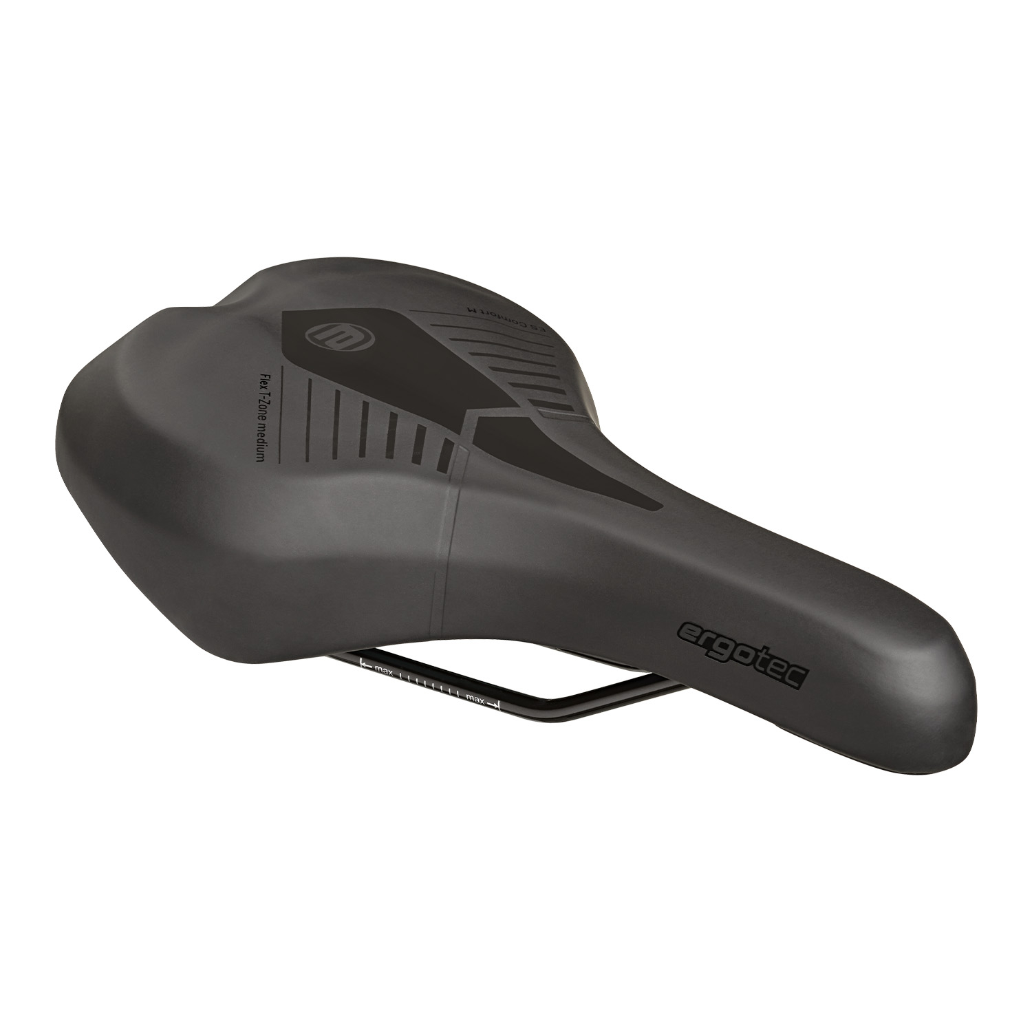 Ergotec | Fietszadel | 275 x 158 mm | Stevig | Zwart
