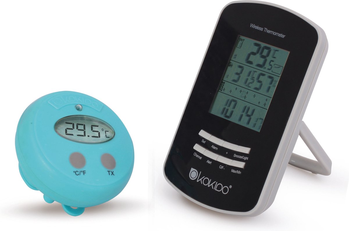 Interline | Draadloze Thermometer | Basisstation met Temperatuurweergave