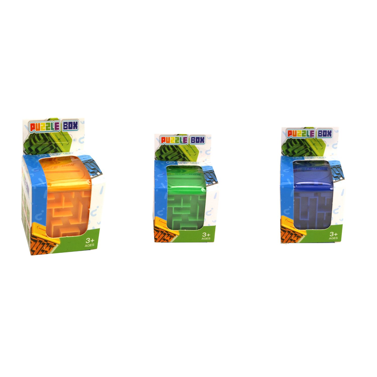 Spaarpot met puzzeltje – set van 3 assorti