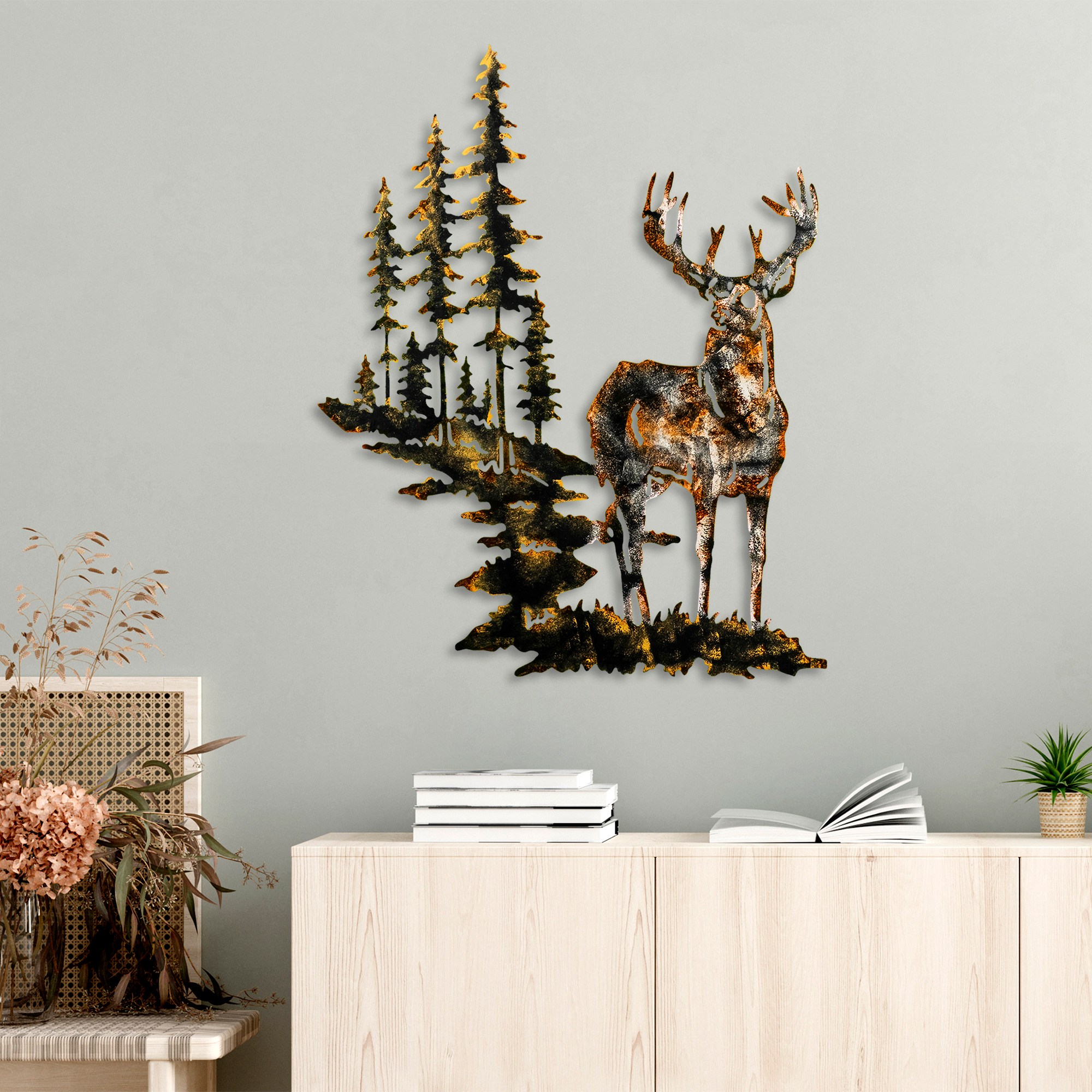 Asir | Decoratief Metaal | Veelkleurig | 65 x 79 cm