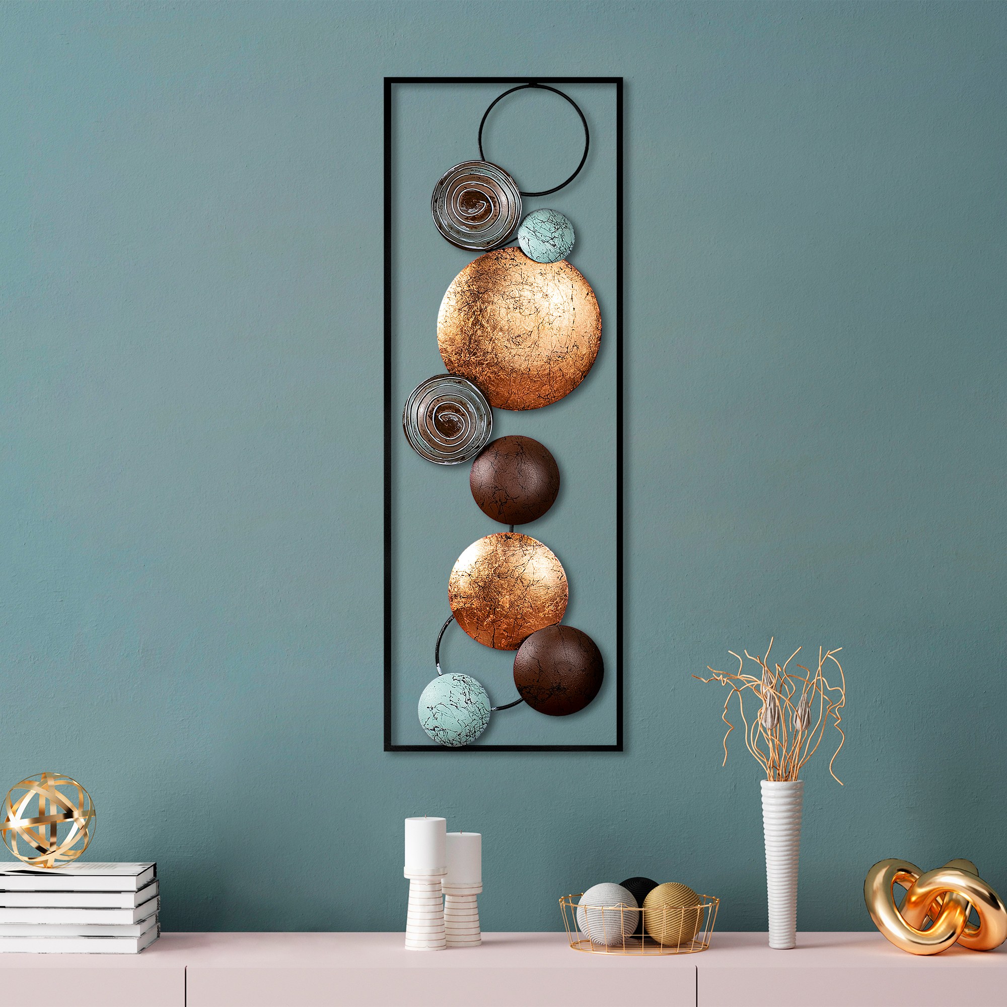 Asir | Decoratief Wandaccessoire | Veelkleurig | 32 cm x 90 cm x 4 cm