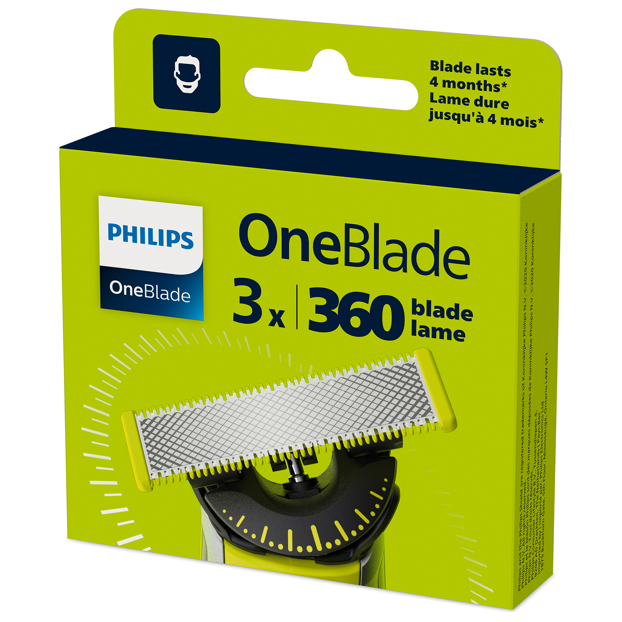 PHILIPS | QP430 OneBlade | 360 vervangbaar scheermesje 3st.