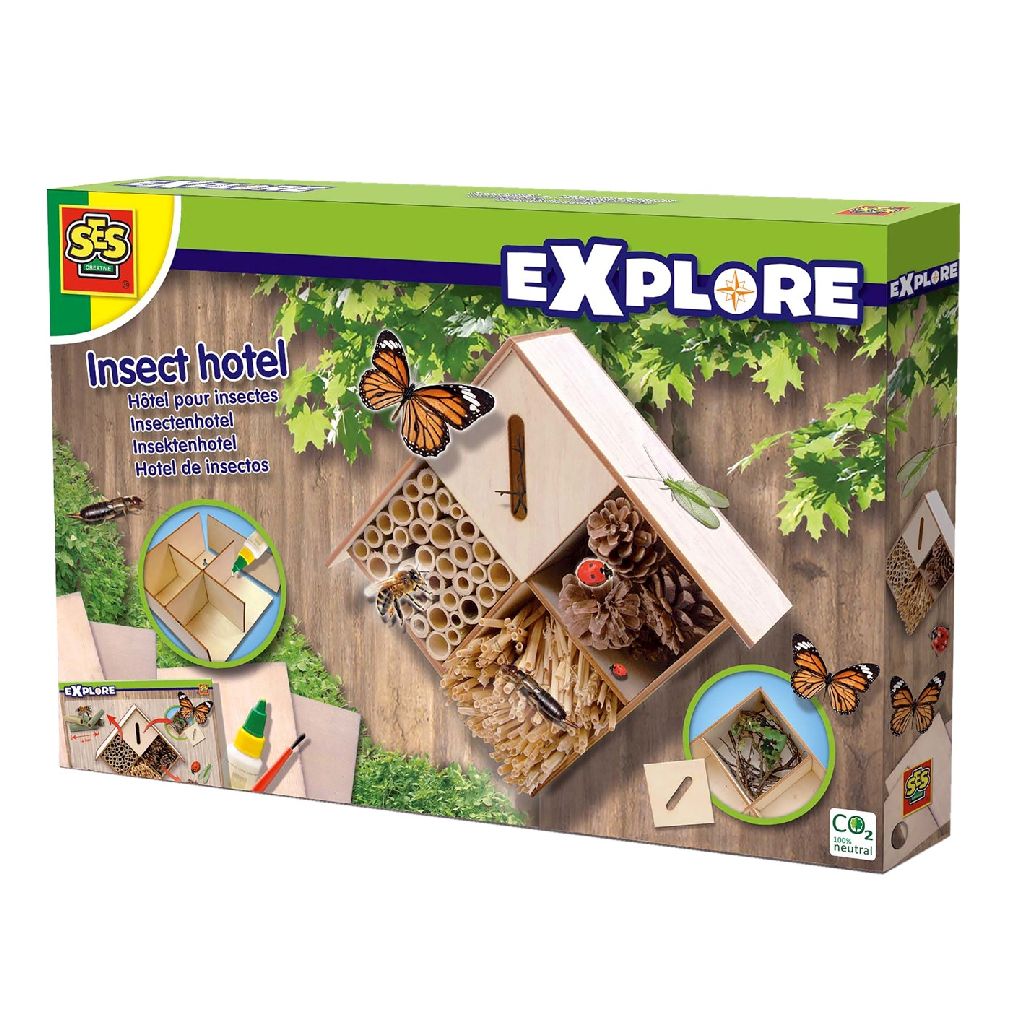 SES Insectenhotel – houten bouwpakket inclusief penseel en lijm