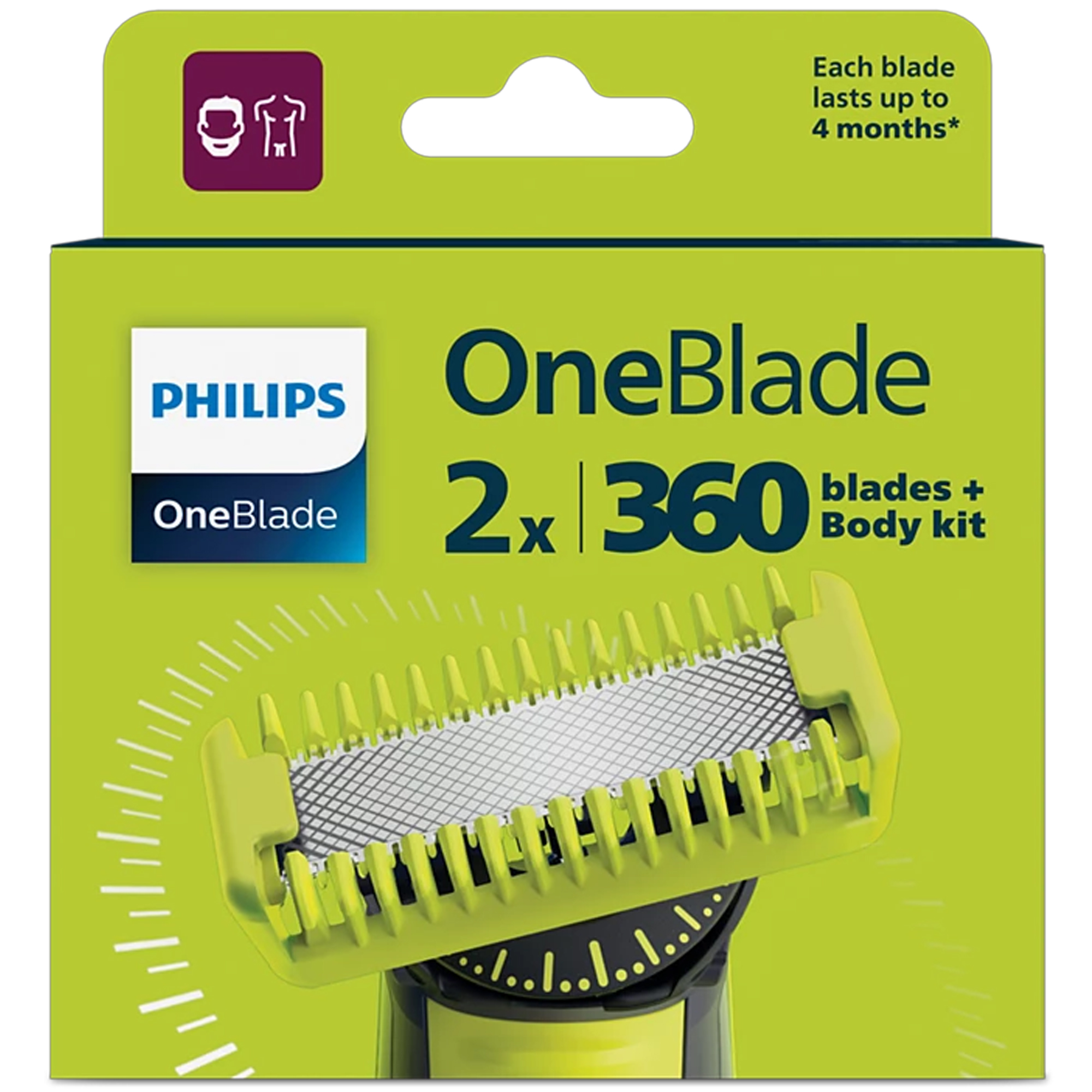 PHILIPS | OneBlade Vervangingsset | Voor Face en Body
