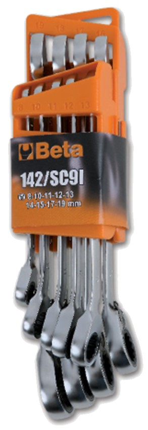 Beta Tools | Ratelringsteeksleutelset | 9-delig in compacte houder