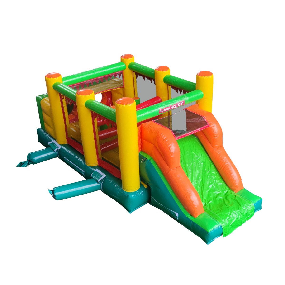 Avyna | Springkussen Activity (PVC) | Inclusief glijbaan en stormbaan