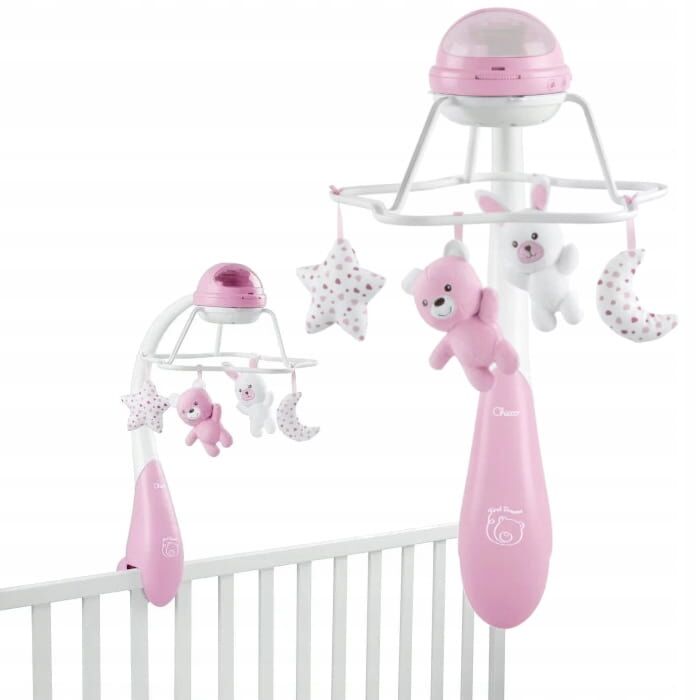 Chicco - Mobiel Regenboog 3in1 - roze - Babyhuys.com
