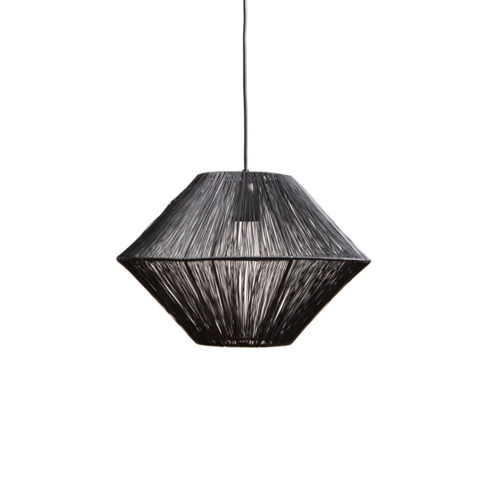 Hanglamp CHARLY mat zwart Ø40x27cm - 8720938439032 - Wohi.nl