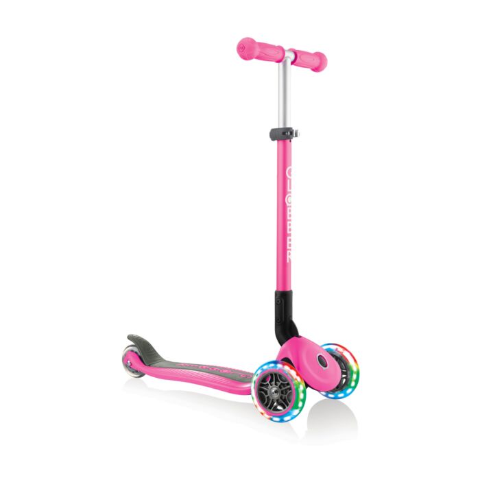Globber Step - Primo Foldable Lights - Neon Pink - Babyhuys.com