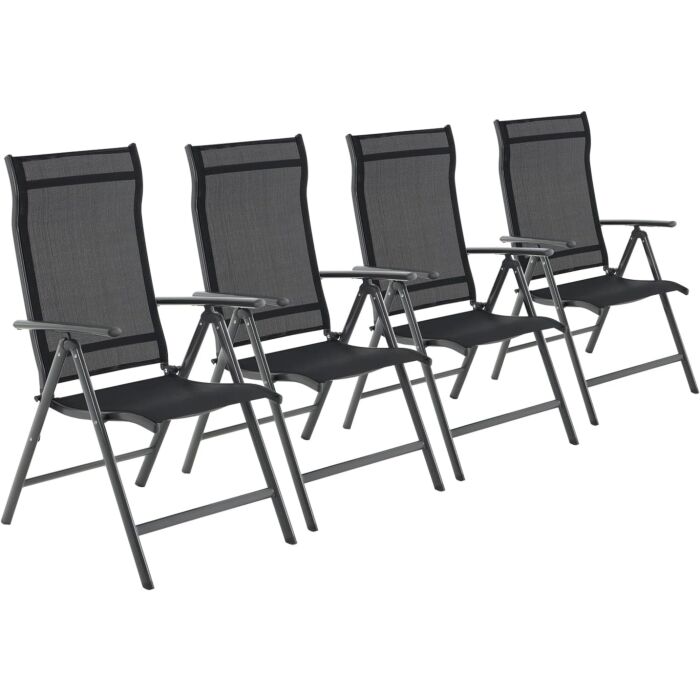 Hoppa! SONGMICS Tuinstoelen, set van 4, klapstoelen