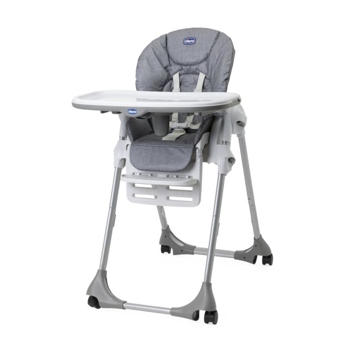 Chicco Eetstoel Polly Easy - Grey Melange - 8058664172672 - Babyhuys.com