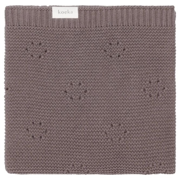 Koeka Toujours ajour gebreide baby ledikantdeken 100x140 cm wood