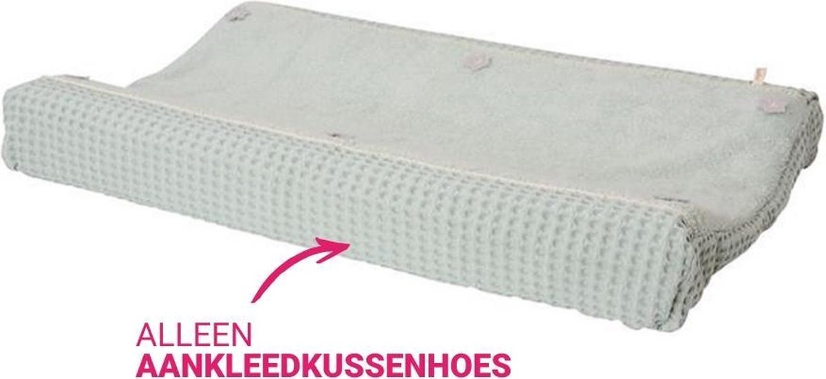 Koeka Aankleedkussenhoes wafel Amsterdam - misty mint 45x73cm