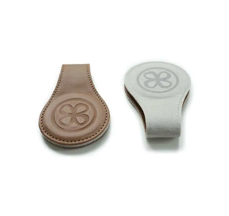 Cloby Leren Magnetische Swaddle Clips Bruin Grijs | Babyhuys.com