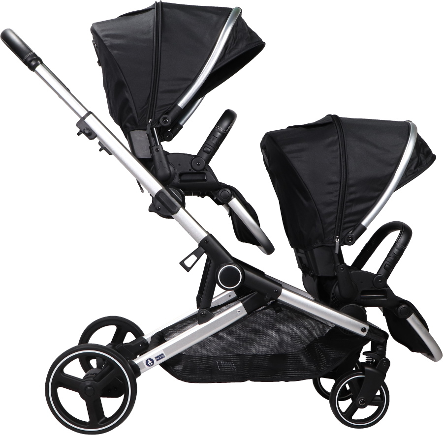 Ding Amigo Tandem/Duo stroller Black/Silver (2 seats)
