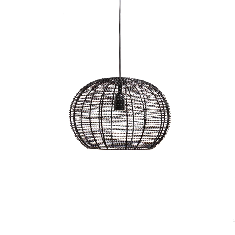 Hanglamp LUCAS mat zwart Ø40x28cm - Wohi.nl