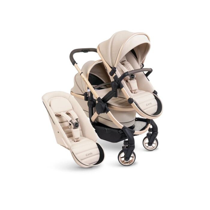 iCandy Peach 7 Double Combi/Pram Biscotti (Newborns & Toddlers) - Babyhuys.com