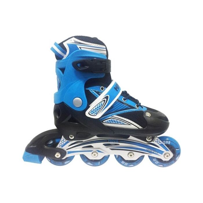 Move Adam Inlineskates - Maat 30-33 - Unisex - zwart/blauw - Babyhuys.com