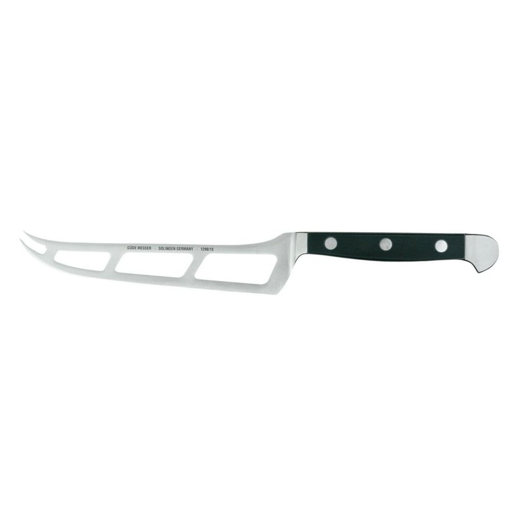 Vooraanzicht: Güde Alpha zachte-kaasmes 15 cm POM zwart 1290/15