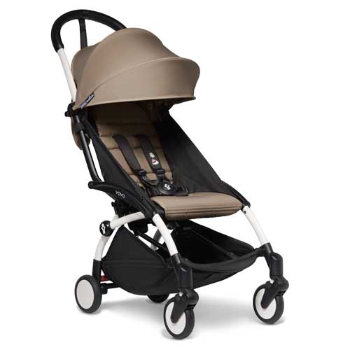 Babyzen YOYO2 6+ Taupe - Weißes Gestell - BabyHuys.com