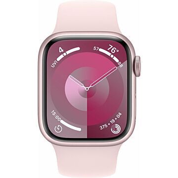 Apple Watch 9 GPS 41mm rosé alu lichtroze sportband M/L (830944)