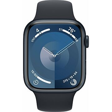Apple Watch 9 GPS 45mm alu middernacht sportband M/L (830986)