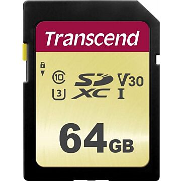 Transcend SDXC 500S         64GB Class 10 UHS-I U3 V30 (380522)
