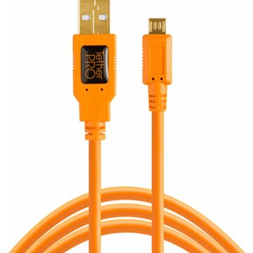 Tether Tools TetherPro USB 2.0 A Male to Micro B 5-pin oranje (198200)