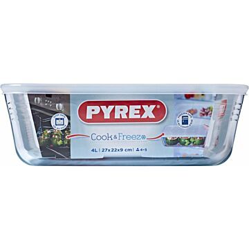 Pyrex Cook & Freeze Classic Ovenschaal 4L Met Deksel (1011893)