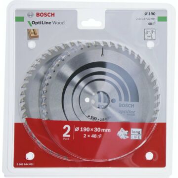 Bosch 2x Optiline Wood 190x30x2.6/1.6x48T (637989)