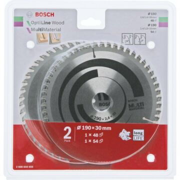Bosch 1x Optiline Wood + 1x Multi Material zaagbladen-set (638003)