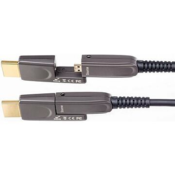 in-akustik Profi HDMI-Micro 2.0b LWL kabel Typ D>A 24 Gbps 15m (702193)