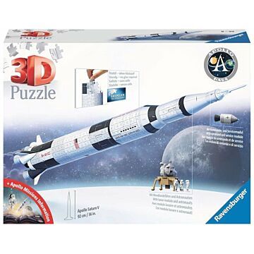 Ravensburger puzzel 3D Apollo Saturn V raket  (6135457)
