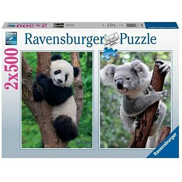 Ravensburger puzzel panda en koala 2 x 500 stukjes  (6132887)
