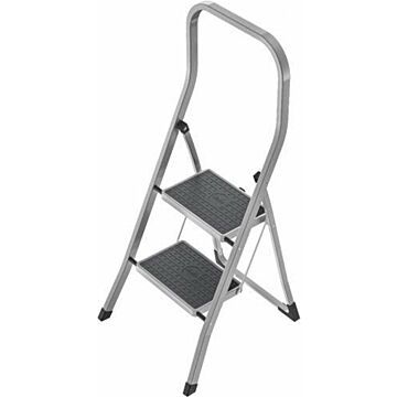 Hailo K45 Keukentrap 2 Treden met Hoge Beugel Antraciet (1016371)