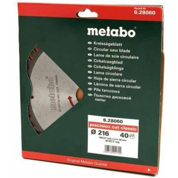 Metabo PrecisionCutClassic 216x 30, 40 WZ 5neg (737151)
