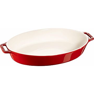 Staub ovenschaal keramiek, ovaal, kersen, 37cm (600749)