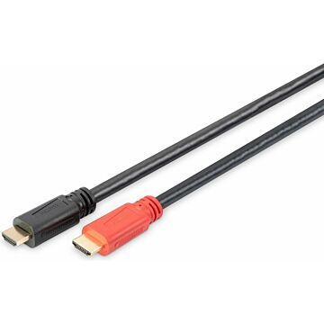 DIGITUS HDMI HighSpeed Ethernet signaalvers., 10m,4K 30Hz, go/zw (841269)