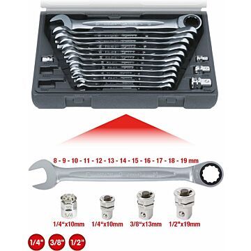 KS Tools GEARplus         ratel- ringsteeksleutelset 503.4266 (479600)
