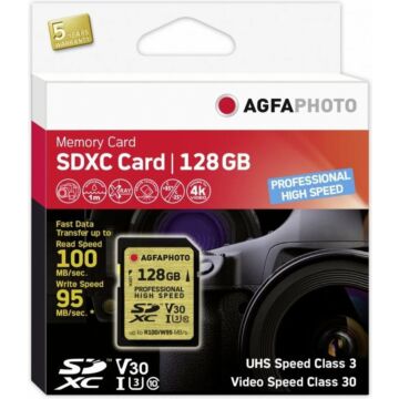AgfaPhoto SDXC UHS I       128GB Professional High Speed U3 V30 (397861)