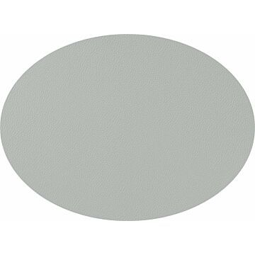 Placemat lederlook light grey ovaal 45x33 cm  (1027844)