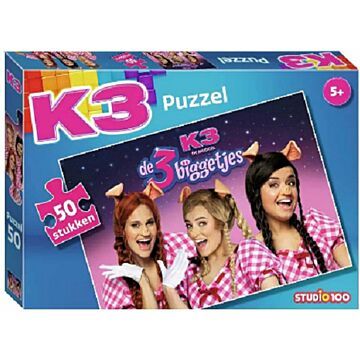 K3 Puzzel 3 Biggetjes 50 stukjes  (6038354)