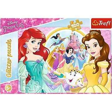 Puzzel Princess Belle Ariel Glitter 100 stukjes  (6031481)