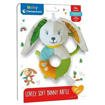 Clementoni Baby Lovely Soft Bunny Rattle (2012539)