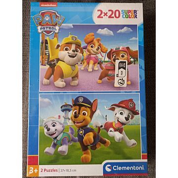 Clementoni paw patrol puzzel 2 x 20 stukjes  (6034800)
