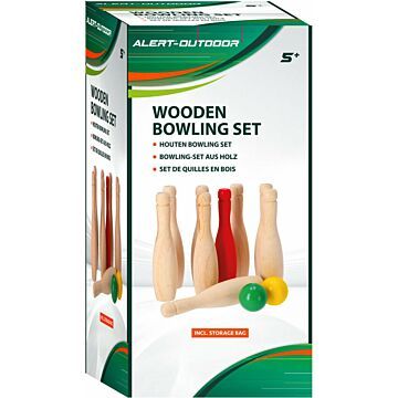 Alert Outdoor Bowling Set Hout  (7400013)