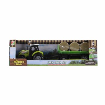 Tractor Met Aanhanger Met Hooibalen  Licht en Geluid (3484851)