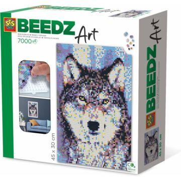 SES BEEDZ ART: Strijkkralen Wolf  (2676001)