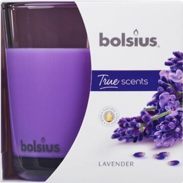 Bolsius Geurkaars in glas True Scents lavendel  95x95 mm (1016602)