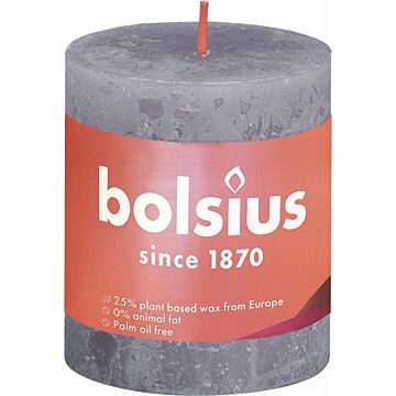 Bolsius Stompkaars Rustiek lavendelblauw 80x68 mm  (1012900)